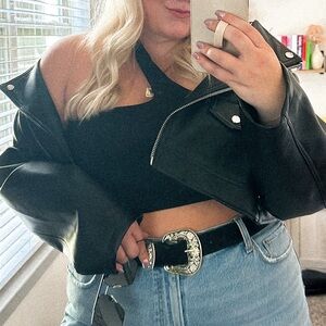 Asymmetrical cropped tank